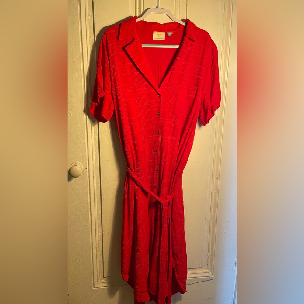 Maeve by Anthropologie Vintage Style Red Dress